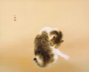 妙鳳 陶額『竹内栖鳳写班猫』 - 国内外の優れた伝統工芸品・美術